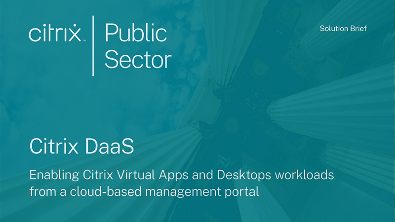 Enabling Citrix Virtual Apps and Desktops workloads from a cloud-based management portal